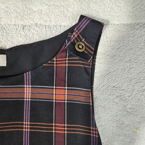 Pamela Love x RTR Old School Plaid Multi Color Overalls Jumpsuit Size 10 - Picture 8 of 15